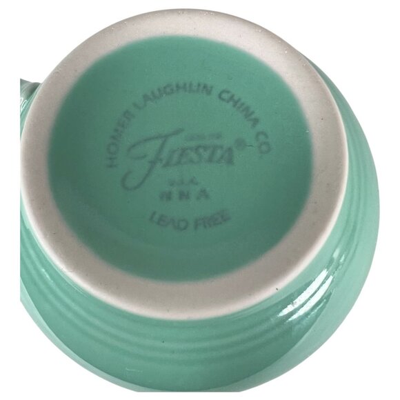 Fiesta Ware Green Tea Coffee Cup & Saucer Set Made In USA Homer Laughlin - Picture 9 of 11